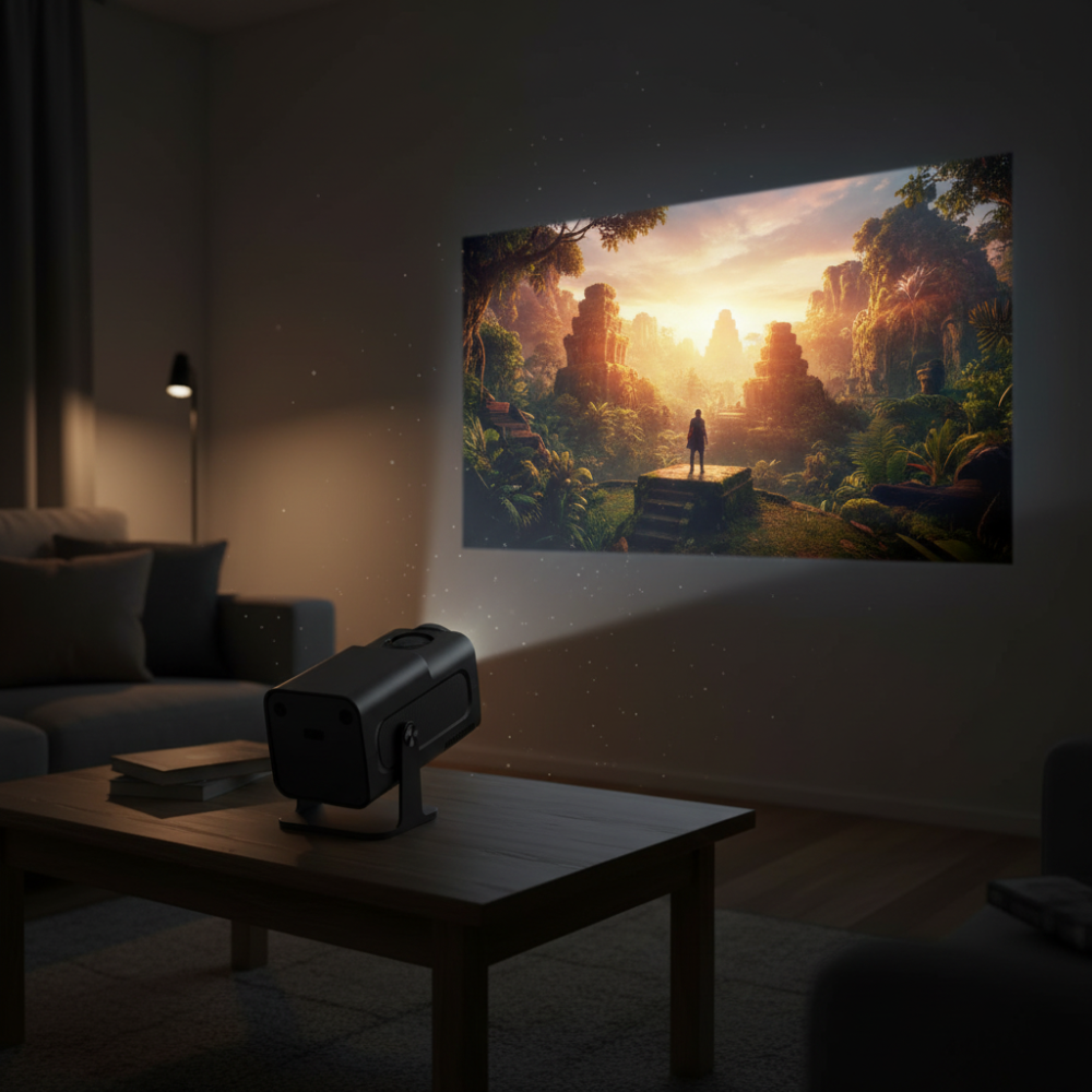 Weltmeisterschaft Tragbarer Mini-Projektor WiFi Smart Filme Streaming