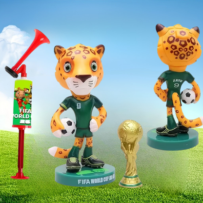 Weltmeisterschaft Airhorn-Set Megafon Maskottchen-Figur Events