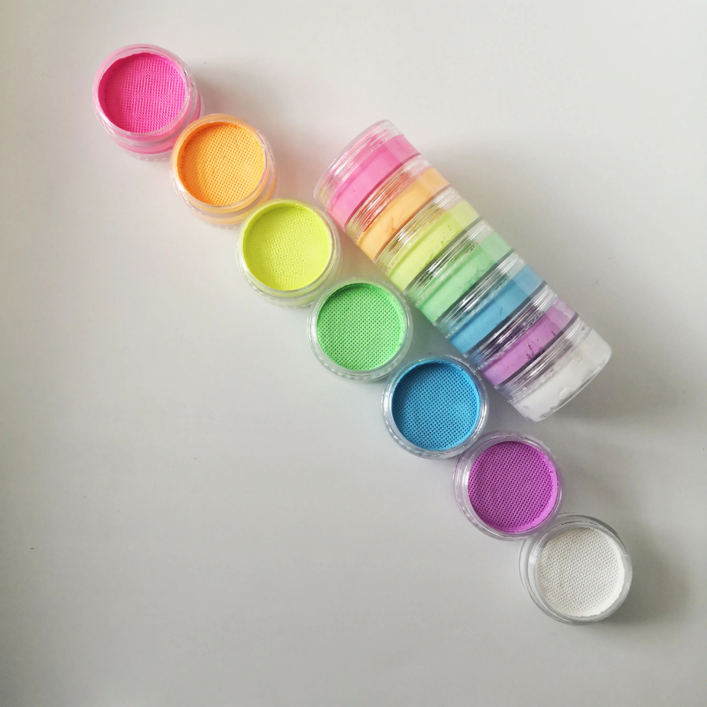 Set di Trucco Viso Arcobaleno Coppa del Mondo Neon Split Cake per Corpo