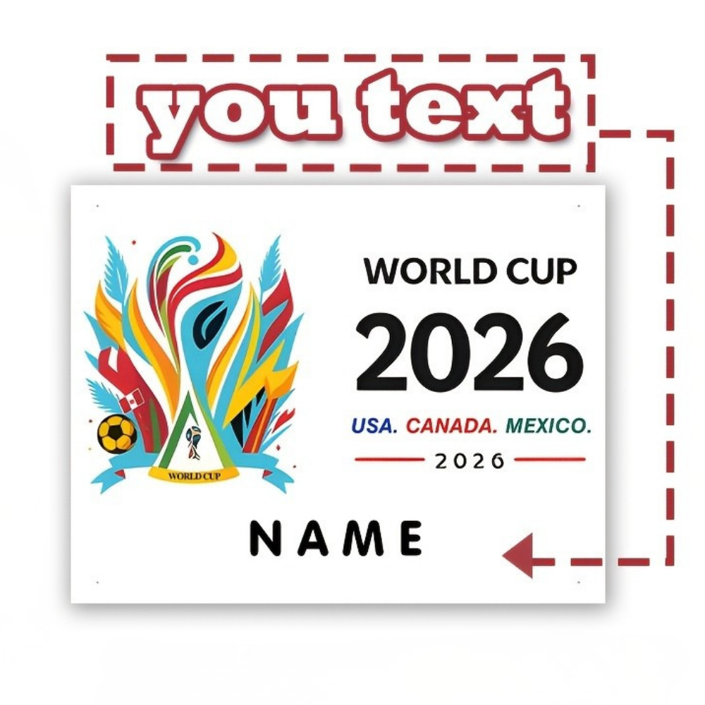 Bandeira de Parede México Personalizada para Adepto de Futebol com Nome Personalizado