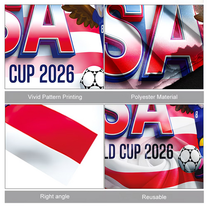 Capa de Adepto de Futebol com Bandeira dos EUA para o Dia do Jogo da Taça do Mundo
