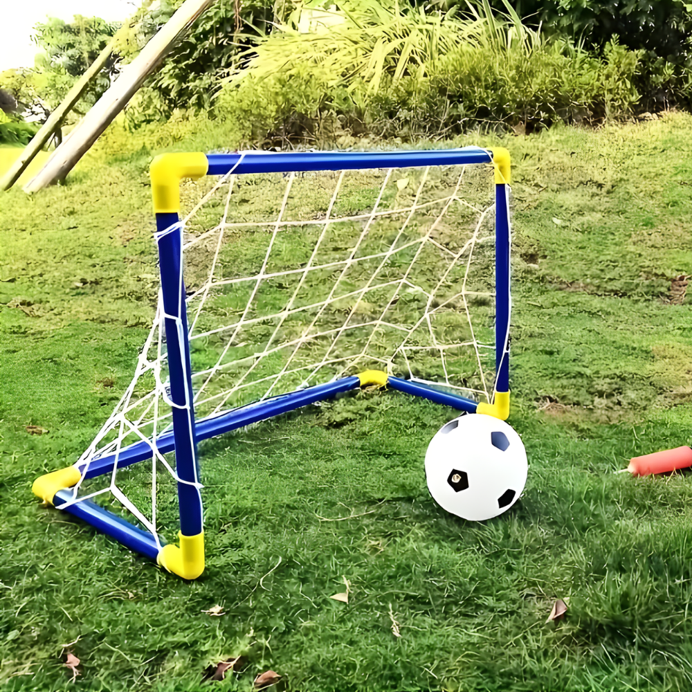 Set poartă de fotbal portabil pentru copii, pentru joacă în interior și exterior