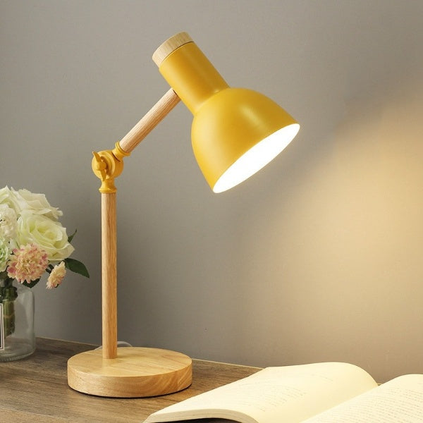 Candeeiro de Secretária LED em Madeira Nórdica | Iluminação Minimalista Escandinava