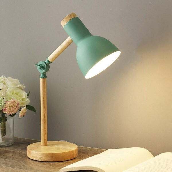 Candeeiro de Secretária LED em Madeira Nórdica | Iluminação Minimalista Escandinava