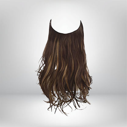 Hair Extensions Natural Wavy Human Hair Clip-In Long Volume Set