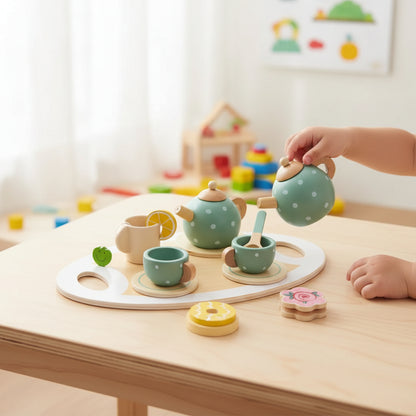 Kids Tea Set Fine Motor Skills Toy Playtime Activity - Image 1