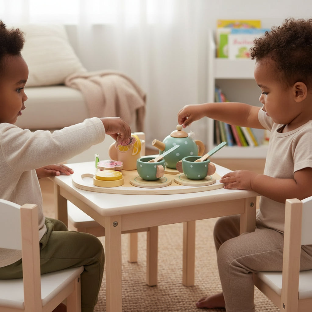 Kids Tea Set Fine Motor Skills Toy Playtime Activity - Image 5