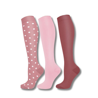 Calcetines de compresión para mujer hasta la rodilla, soporte para viajes y deporte