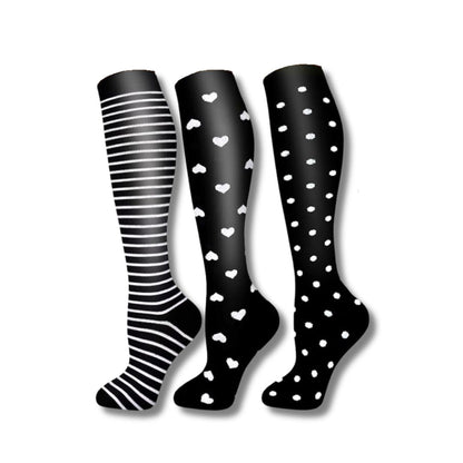Calcetines de compresión para mujer hasta la rodilla, soporte para viajes y deporte