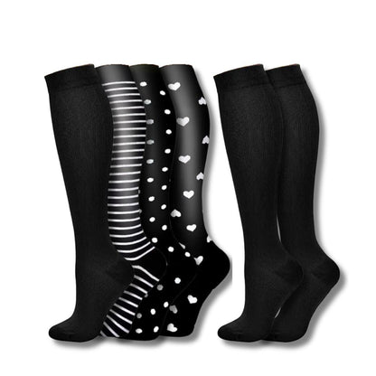 Calcetines de compresión para mujer hasta la rodilla, soporte para viajes y deporte