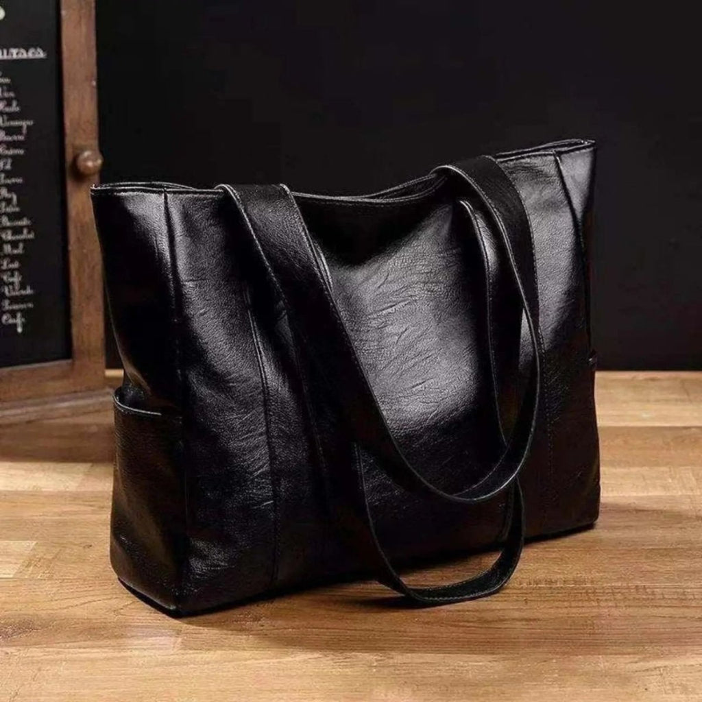 Leather Shoulder Bag Fashion Versatile Everyday Tote - Image 3