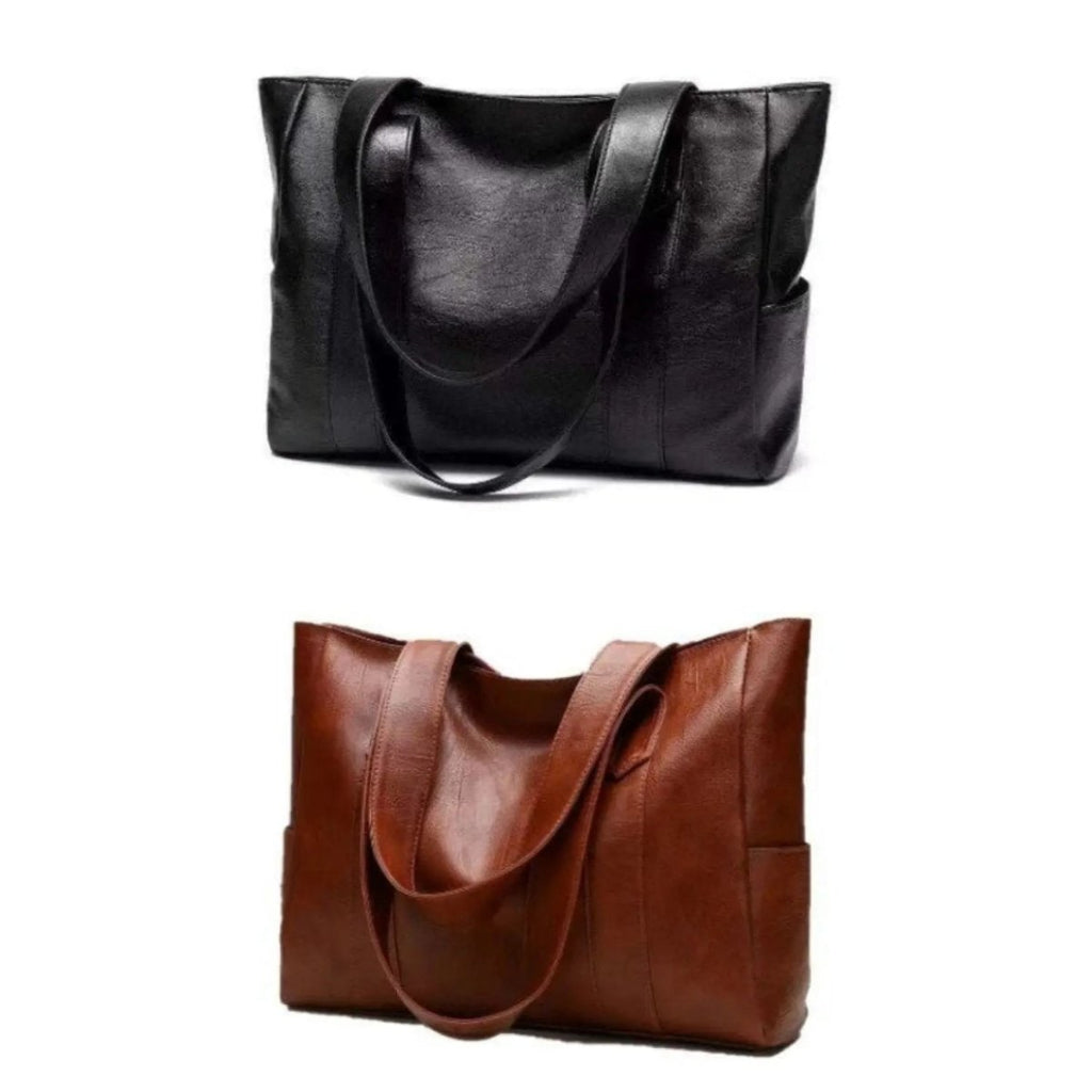 Leather Shoulder Bag Fashion Versatile Everyday Tote - Image 7