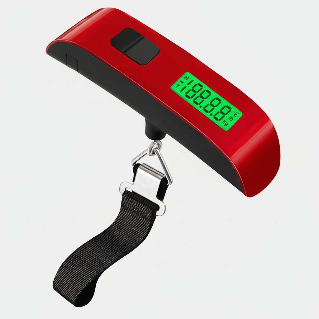 Bilancia Digitale Valigia Portatile Display LCD Cinghia Pesatura Bagagli