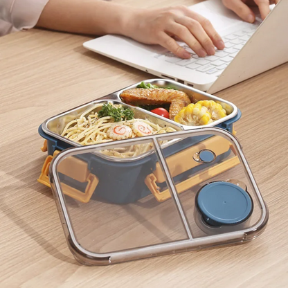 Lonchera Bento de Acero Inoxidable Contenedor de Alimentos a Prueba de Fugas