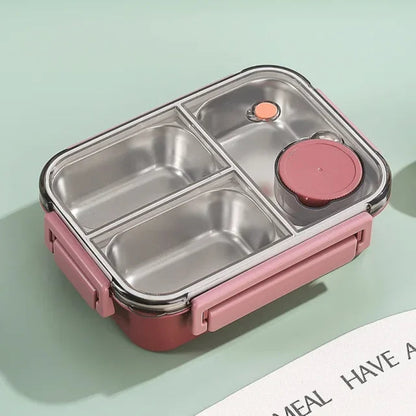 Lonchera Bento de Acero Inoxidable Contenedor de Alimentos a Prueba de Fugas