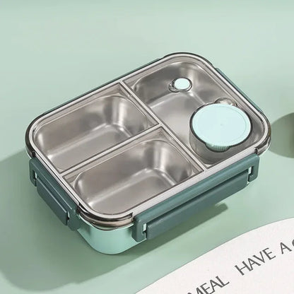 Lonchera Bento de Acero Inoxidable Contenedor de Alimentos a Prueba de Fugas