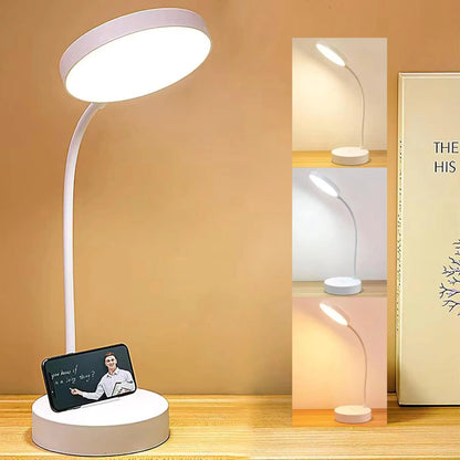 Lampă de birou LED cu încărcare USB | Lampă de lectură reglabilă cu gât de lebădă