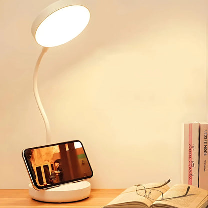 Lampă de birou LED cu încărcare USB | Lampă de lectură reglabilă cu gât de lebădă