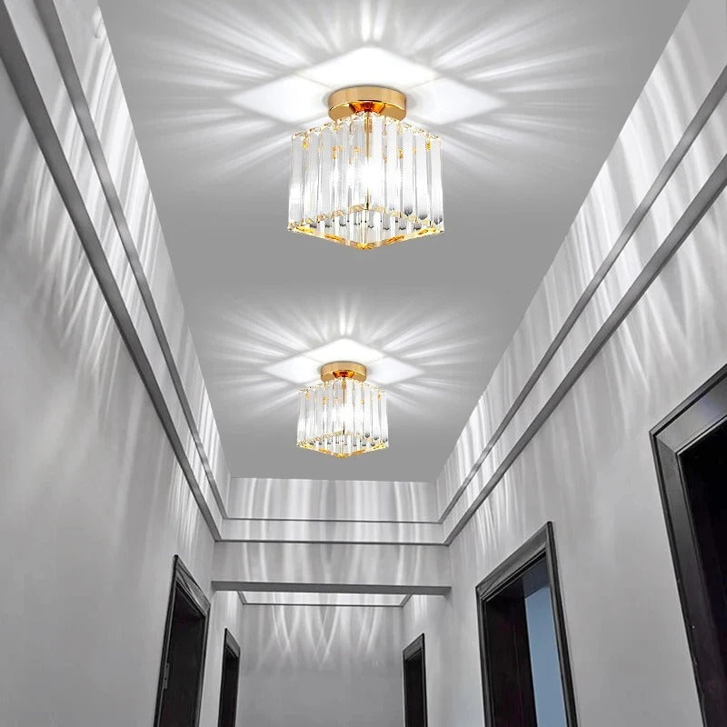Lámpara de Techo de Cristal | Lámpara Elegante para Pasillos y Corredores