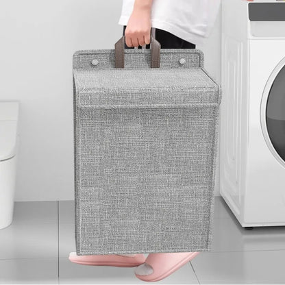 Wallora | Cesto de Roupa Adesivo Dobrável | Organizador e Cesto de Roupa Montado na Parede