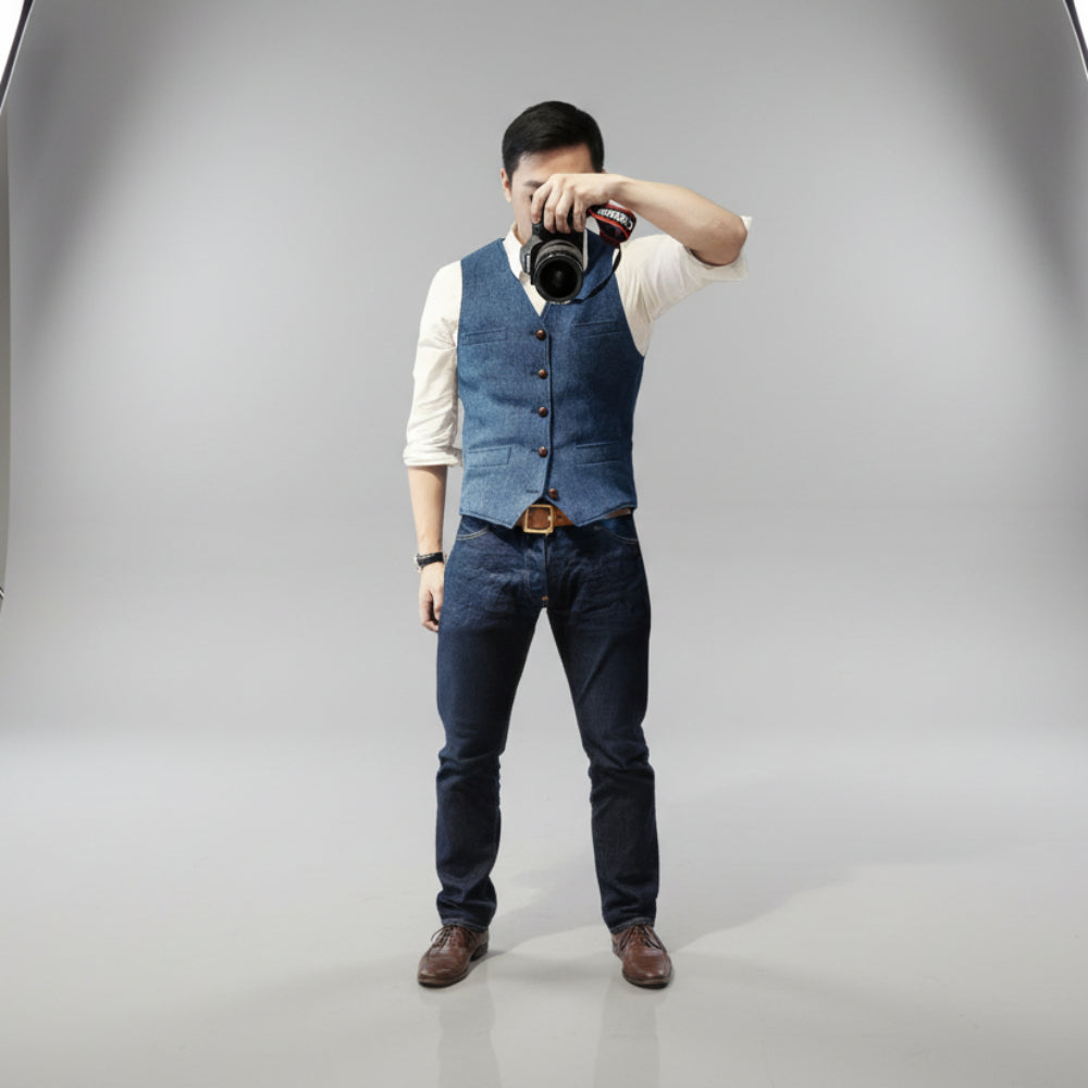 Men's Button-Up Vest Sleeveless Casual | Formal Wear - Image 1