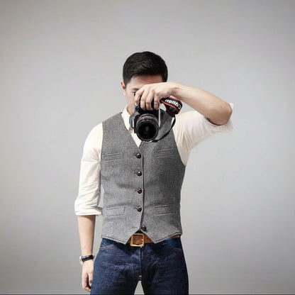 Men's Button-Up Vest Sleeveless Casual | Formal Wear - Image 4