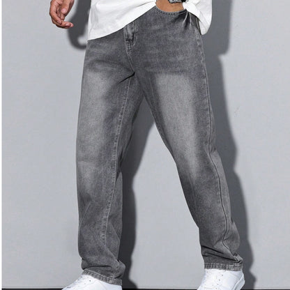 Men's Loose Fit Jeans Straight Leg | Casual Wear - Image 1
