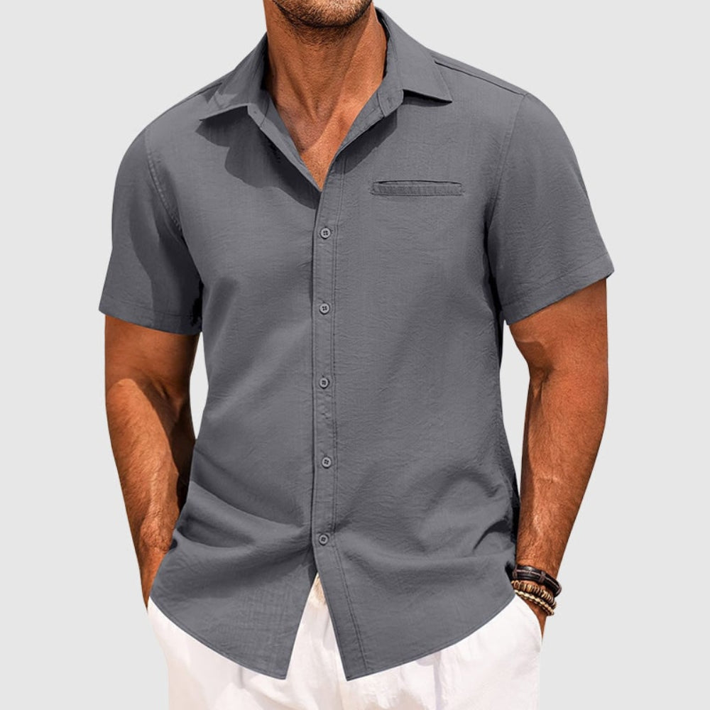 Men's Short Sleeve Button-Up Shirt Casual | Summer Wear - Image 5