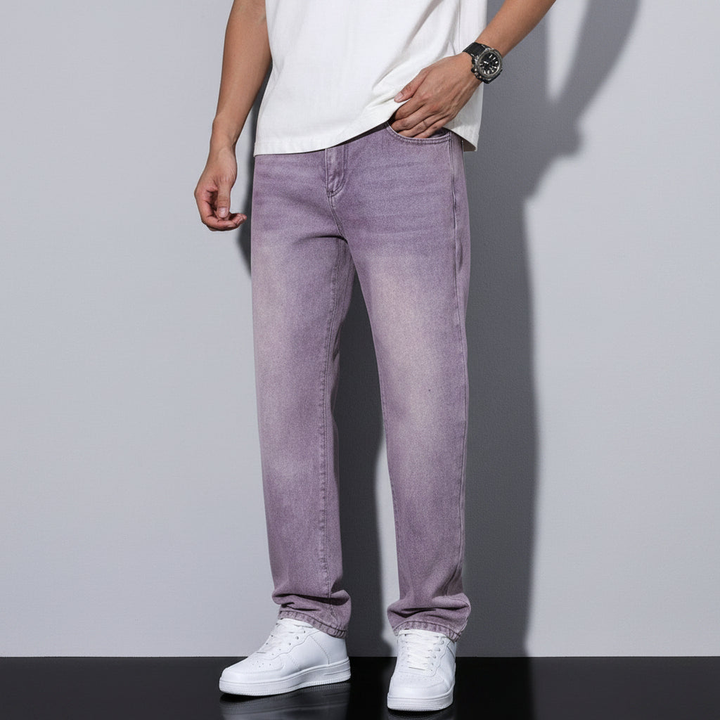 Men's Straight Leg Washed Jeans | Casual Wear - Image 14