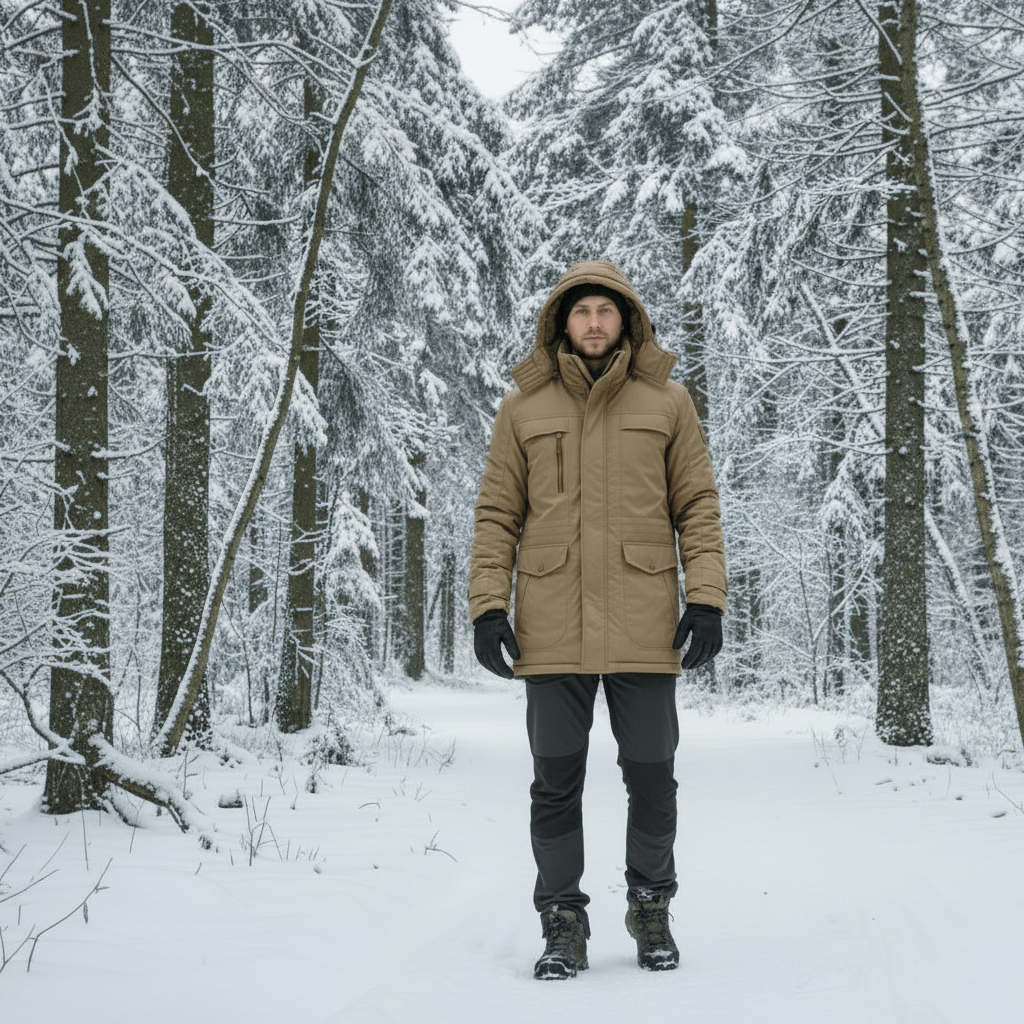 Chaqueta Invierno Hombre Aislante Capucha Outdoor
