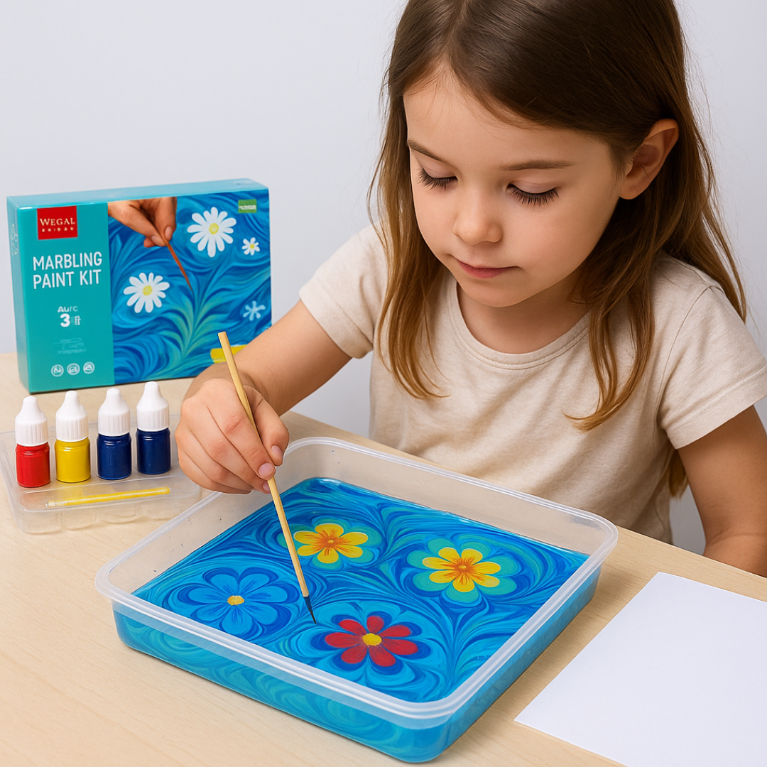 Mess Free Marbling Paint Kit Creative Fun Kids - Image 1