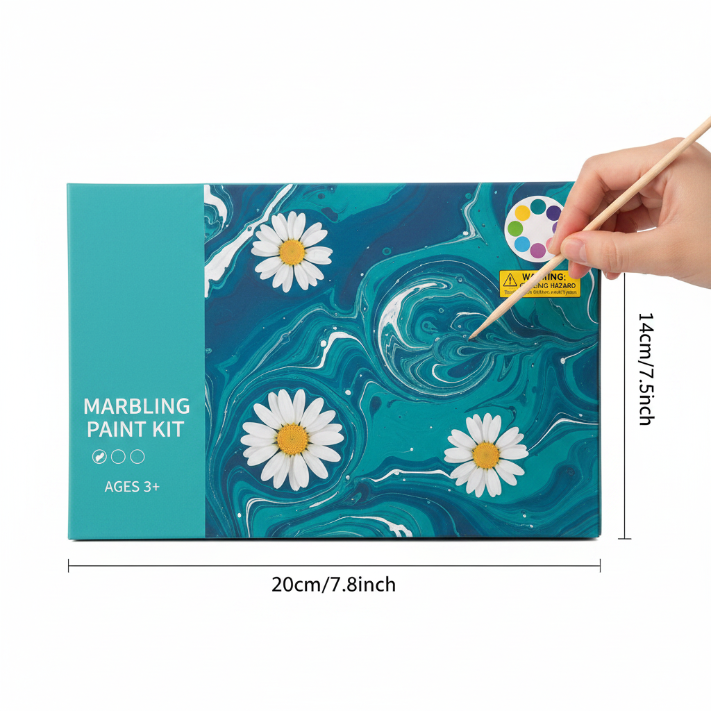 Mess Free Marbling Paint Kit Creative Fun Kids - Image 5