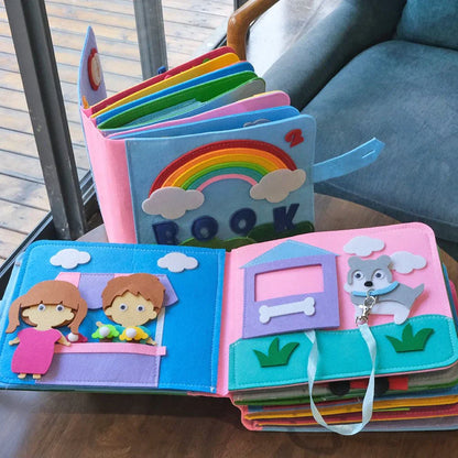 Livro Atividade Montessori em Feltro, Livro Educativo para Crianças Pequenas