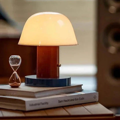 Lámpara de mesa con forma de hongo | Luz LED moderna recargable