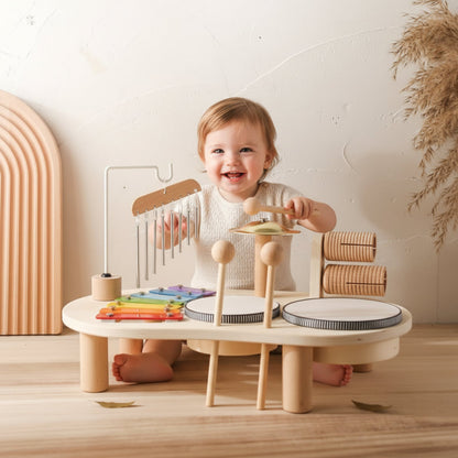 Musical Learning Table Wooden Multi-Instrument Activity Set - Image 1