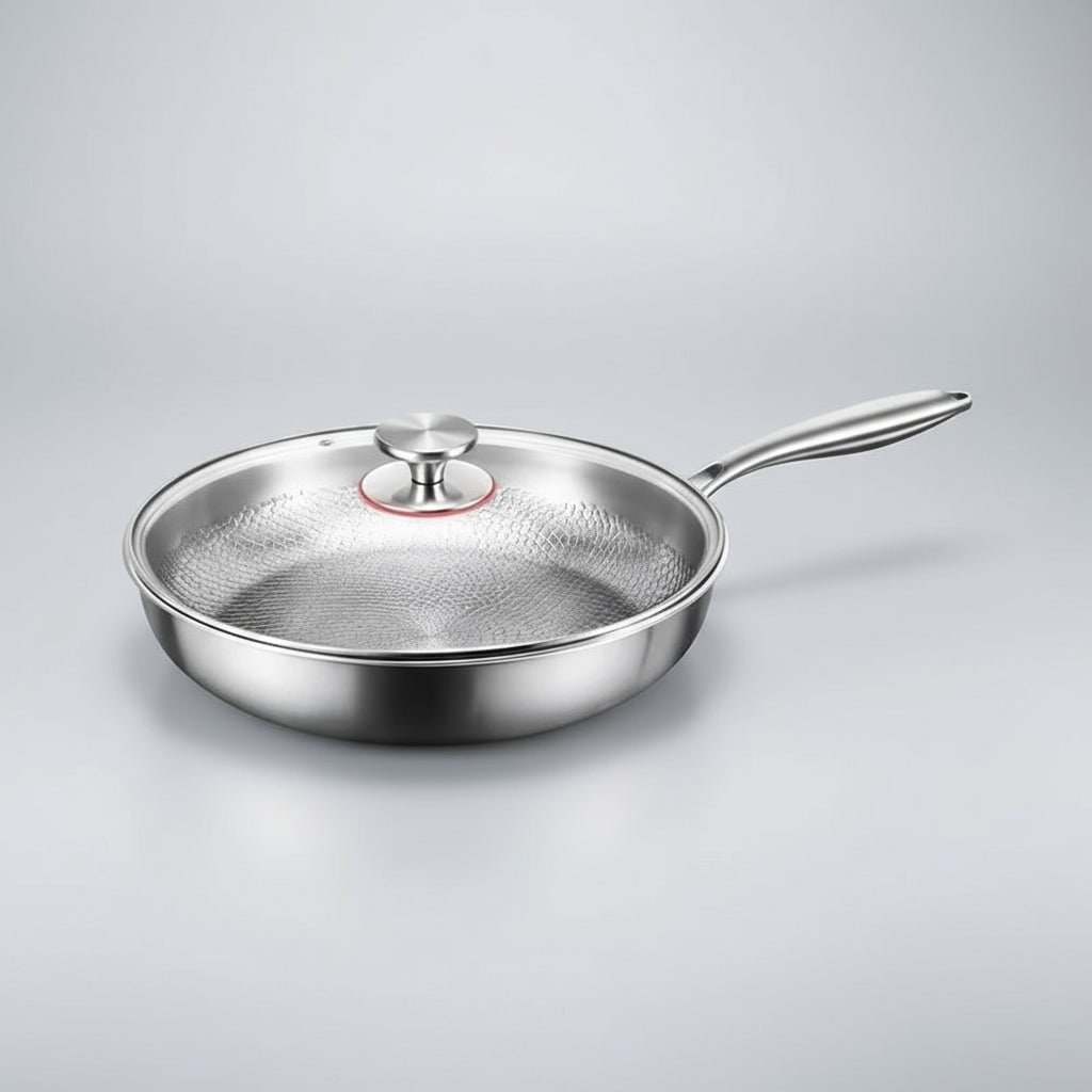 Non Stick Frying Pan Titanium Deep Skillet Lid - Image 1