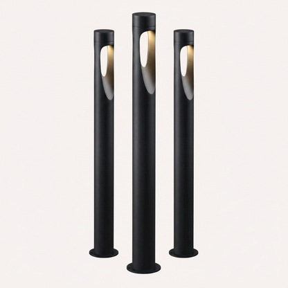 Outdoor Floor Lamp Weather Resistant LED Tall Round Base - Image 12