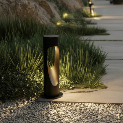 Outdoor Floor Lamp Weather Resistant LED Tall Round Base - Image 13