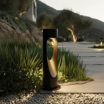 Outdoor Floor Lamp Weather Resistant LED Tall Round Base - Image 22