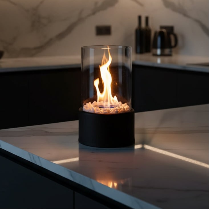 Outdoor Indoor Table Fireplace Modern Design Decor - Image 4
