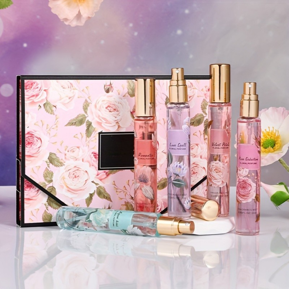 Conjunto de Spray de Perfume Floral para o Dia da Mãe, Tamanho de Viagem