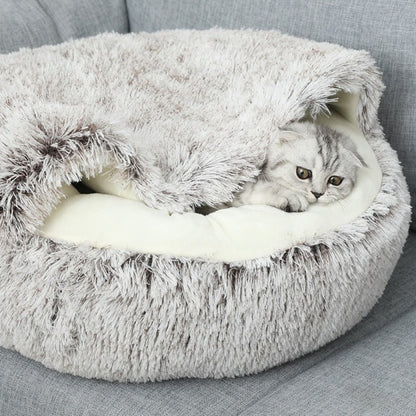 Pet Cave Bed Cozy Cat Cave Design Soft Comfort - Image 2