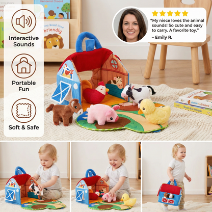 Plush Animal Toys Farm Playset Interactive Learning Fun - Image 5