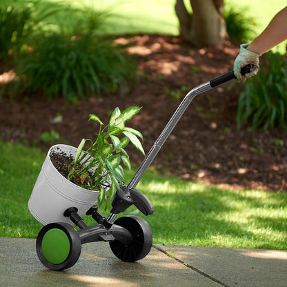 Potted Plant Mover Adjustable Dolly Heavy Duty Wheel Lock - Image 2
