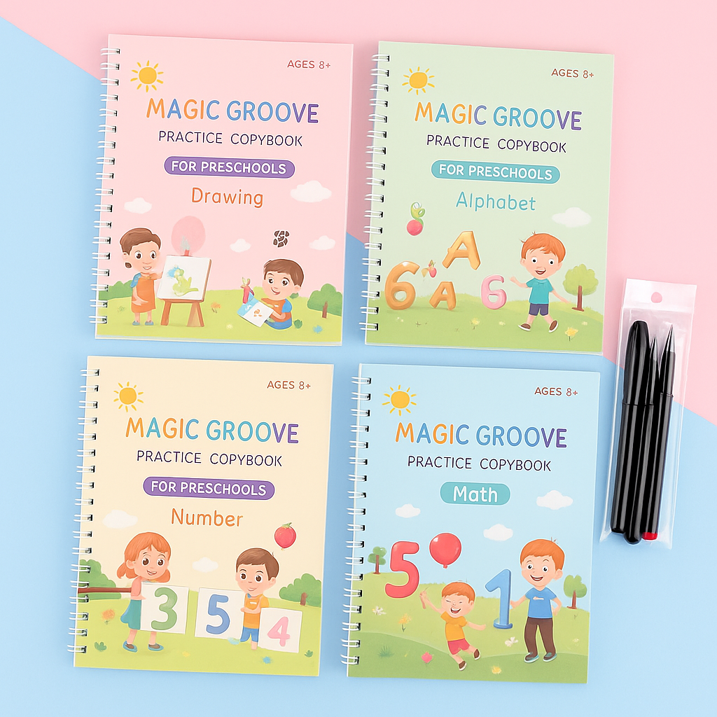 Practice Copybook Alphabet Number Drawing Math Workbook - Image 3