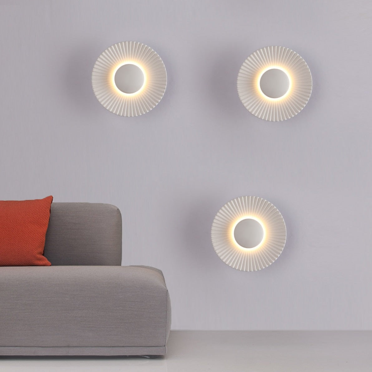Hasna SunRay Wandleuchte | Modernes metallisches Sonnen-Design