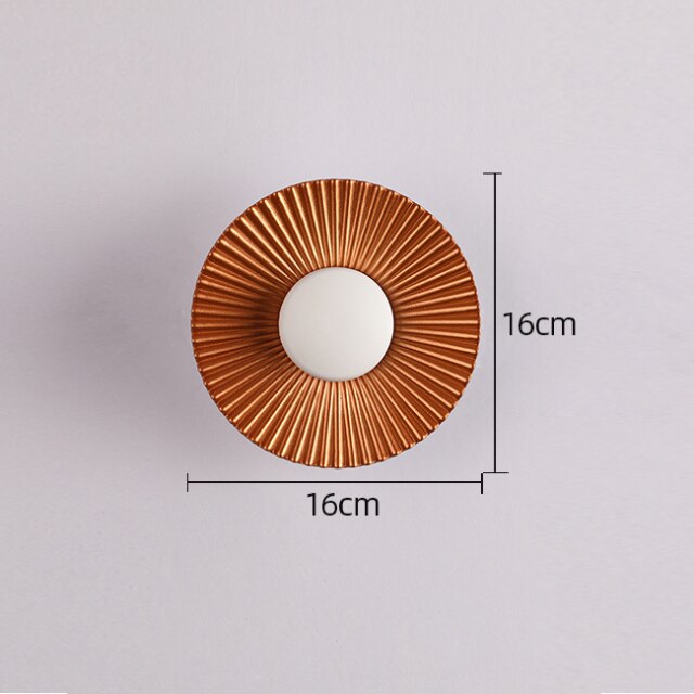 Hasna SunRay Wandleuchte | Modernes metallisches Sonnen-Design