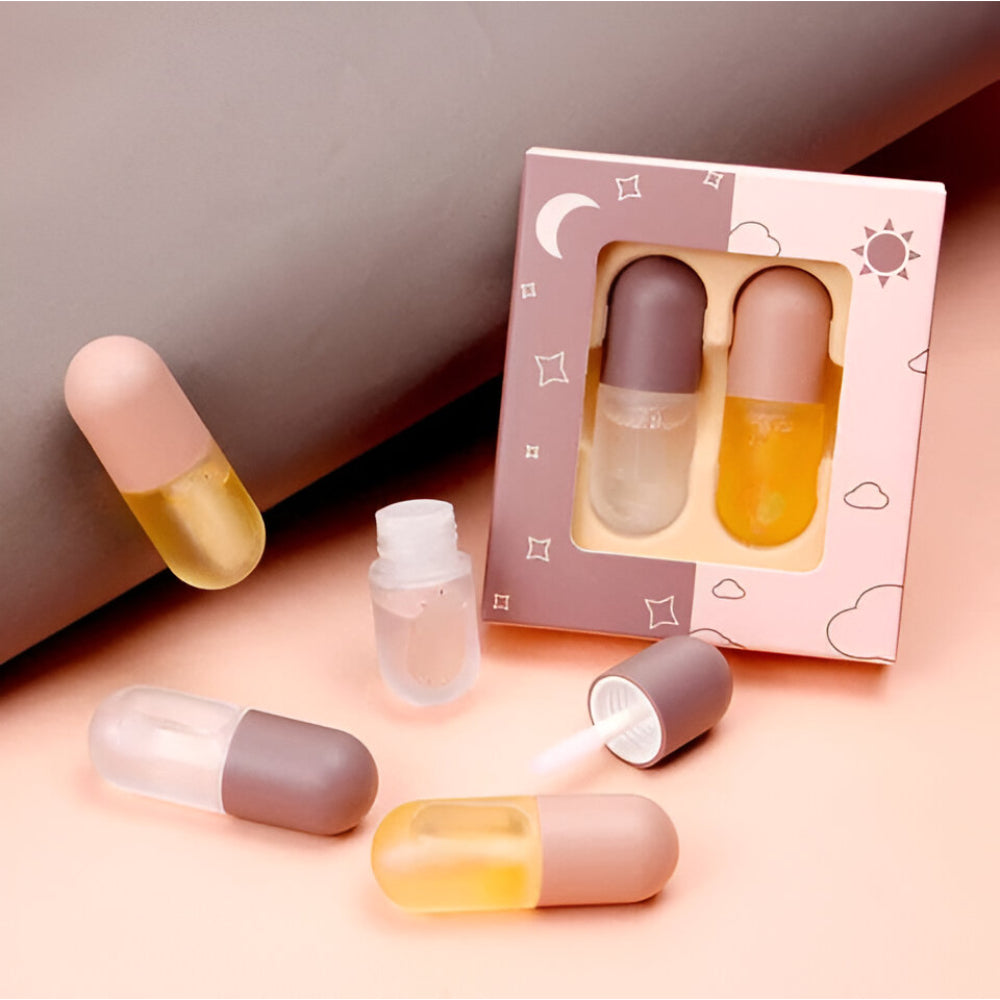 Conjunto de Brilho Labial Hidratante e Volumizador