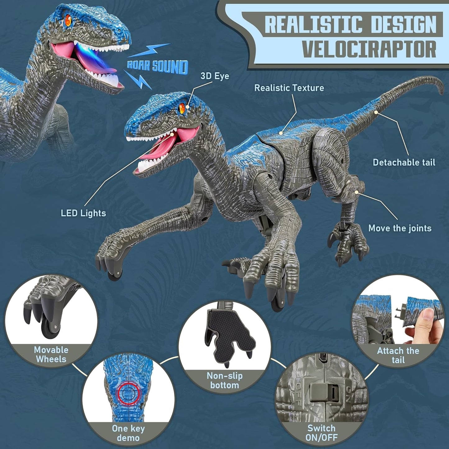 Remote Control Dinosaur Sound Realistic - Image 3
