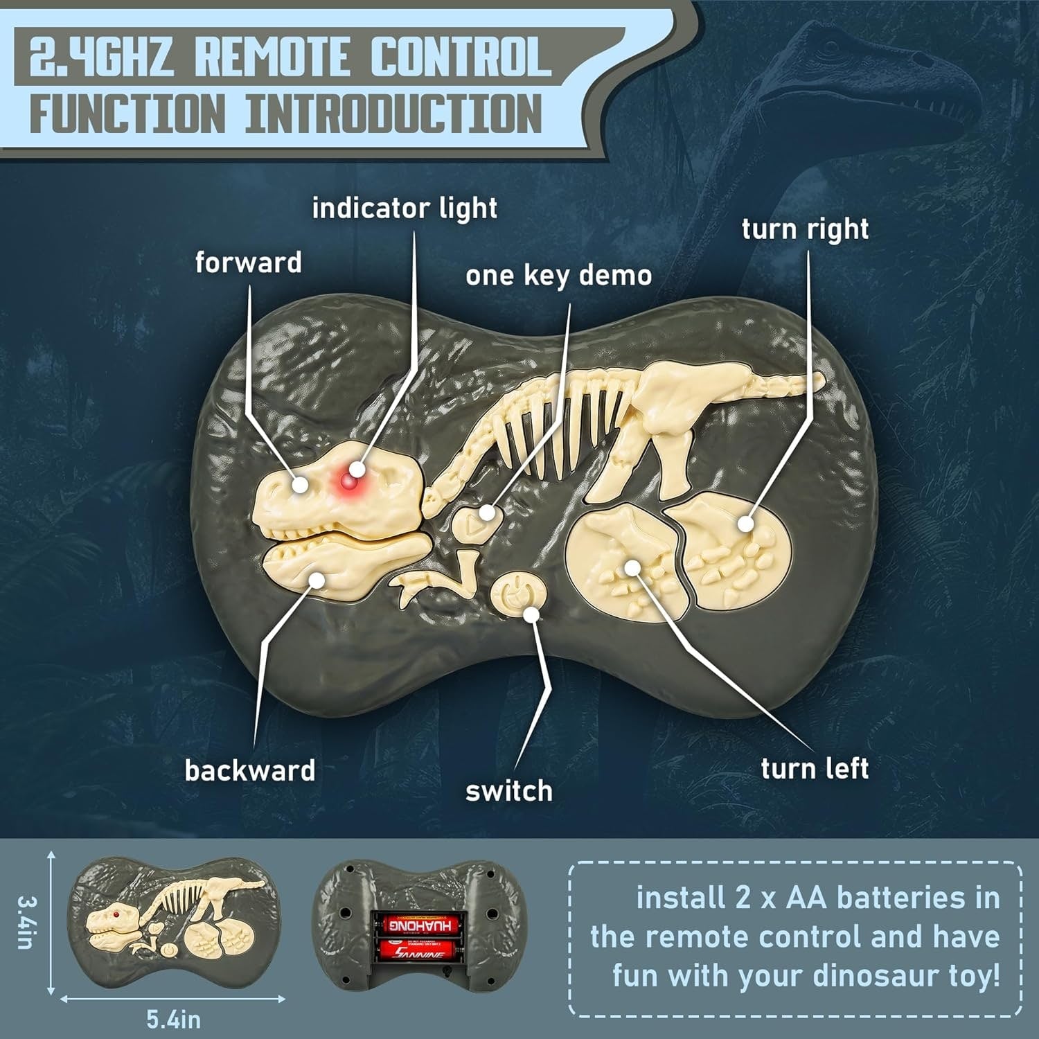 Remote Control Dinosaur Sound Realistic - Image 4